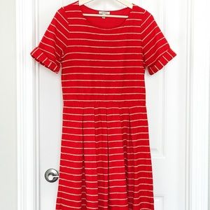 Anthropologie scalloped print dress